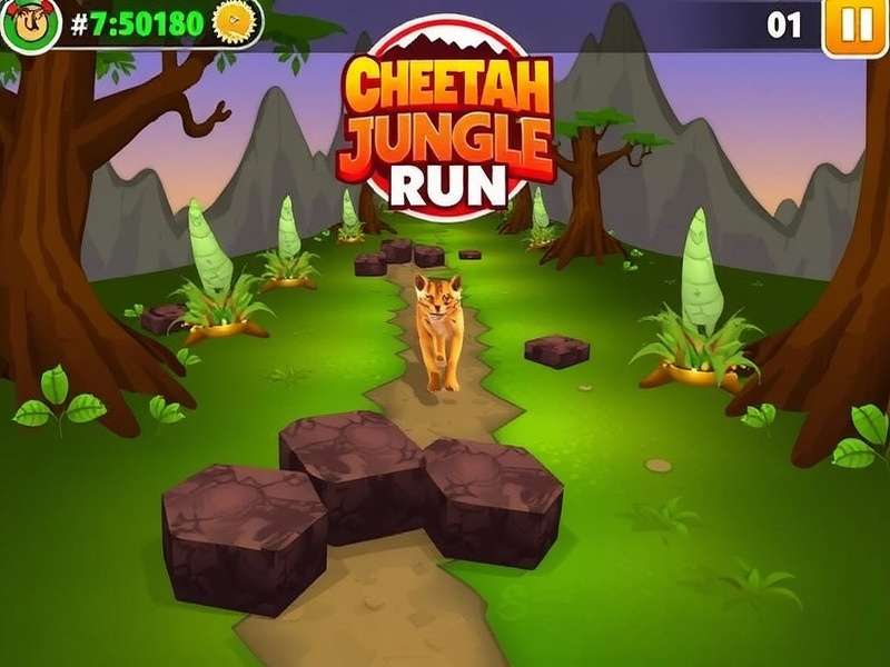 Cheetah Jungle Run Gameplay Screenshot
